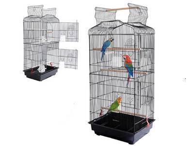 Cage à perroquet avec aire de jeu