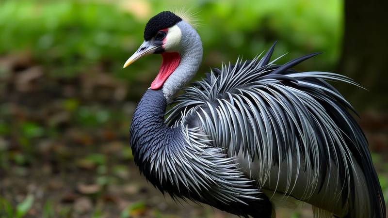 Une paonne, la femelle du paon, au plumage sobre et sans traîne.