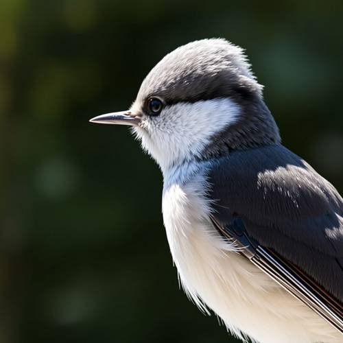 Portrait d'une Mésange boréale montrant sa calotte noir mat.