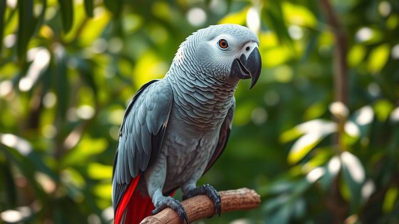 Un Perroquet Gris du Gabon intelligent.