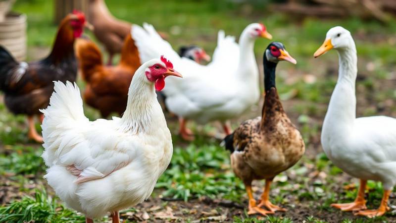 Un paon aux plumes éclatantes ou une poule de race rare et colorée.