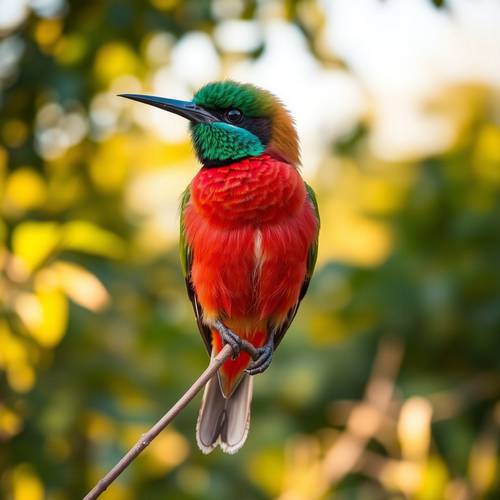 Detail of an African Bee-eater's head.