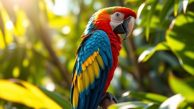 A colorful Peacock symbolizing the diversity of exotic birds.