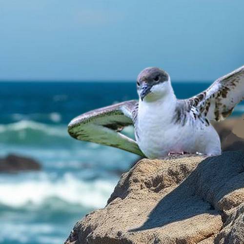 Great Shearwater in flight.