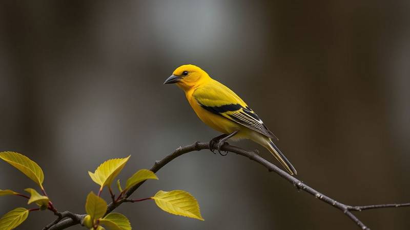 A yellow singing Canary.