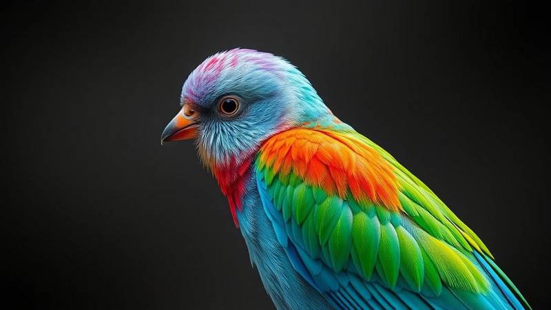 A vibrant Gouldian Finch.